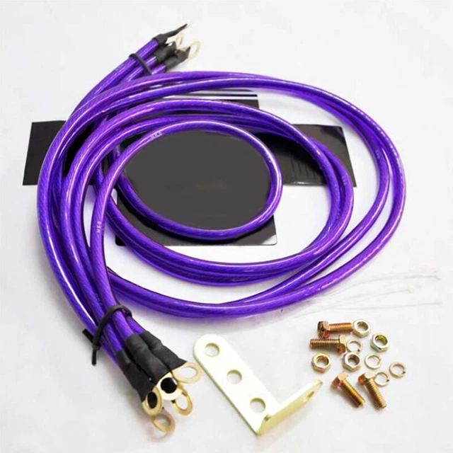 UNIVERSAL 5POINT CAR Battery Ground Earth Wire Grounding Cable System