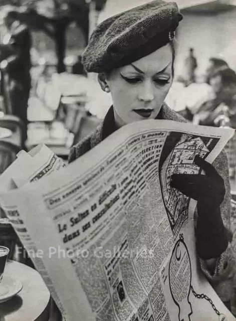 1950s Vintage RICHARD AVEDON Female Fashion Paris Large Format Duotone Photo Art