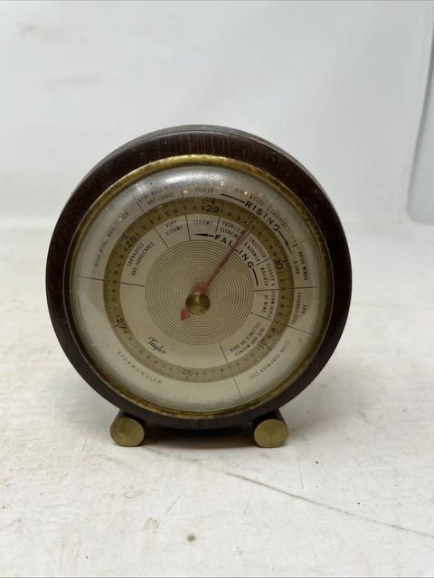 VINTAGE TAYLOR STORMOGUIDE Barometer 1927 Standing Weather Instrument ...