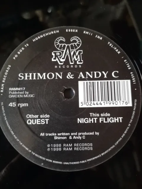 Andy C & Shimon - Quest / Night Flight (12", RP)