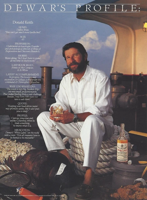 1993 Dewar's Scotch Whisky Profile Donald Keith vintage Print Ad Advertisement