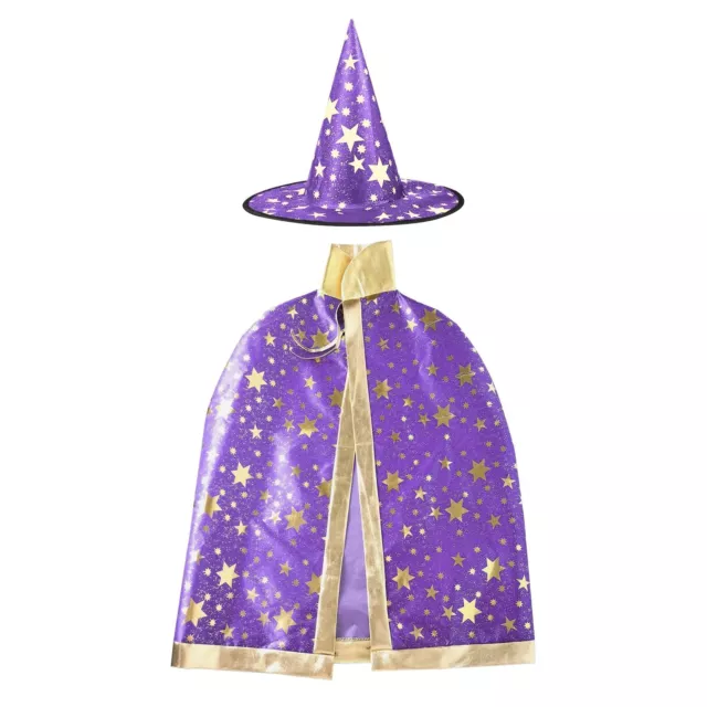 JUHONNZ Costume da Strega di Halloween Costume da Mago con Cappello da Mago M