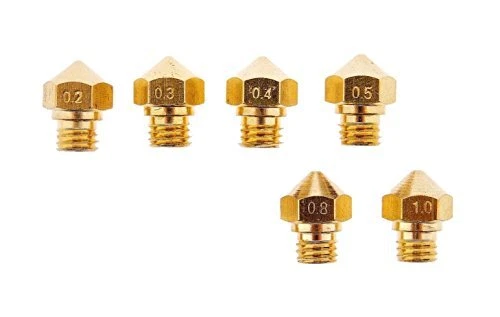 3D Printer M7 Thread MK10 Nozzles for 1.75MM or 3MM Filament .2mm .3mm .4mm ....