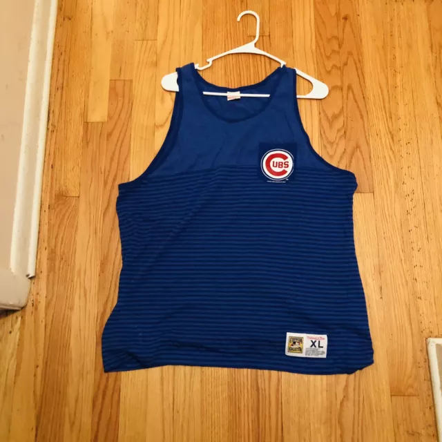 Mitchell & Ness Cooperstown Collection MLB Chicago Cubs Blue XL Tank Top