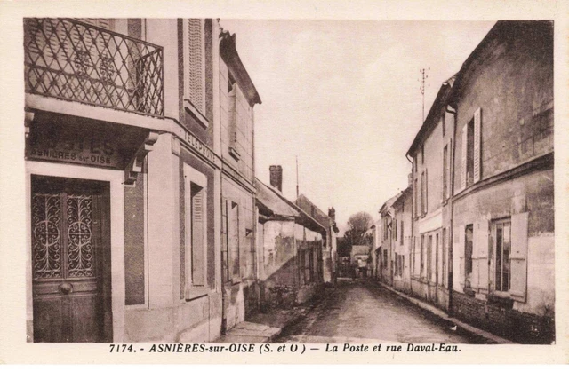 95 - ASNIERES SUR OISE - S00476 - La Poste et Rue Daval Eau - L1