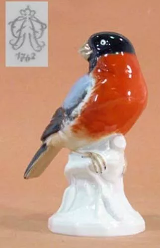 Gimpel Dompfaff vogel älteste Volkstedt porzellanfigur Porzellan figur bullfinch