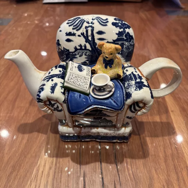 1998 Royal Doulton (Cardew) Royal Albert Winter Chair Teapot - Real old willow