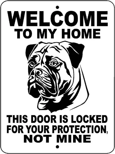 0563 Mastiff, Bull Mastiff, English Mastiff 12"x18" Aluminum Sign