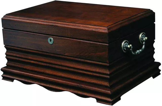 Quality Importers Trading Co. The Tradition Solid Wood Antique Humidor 200 Cigar