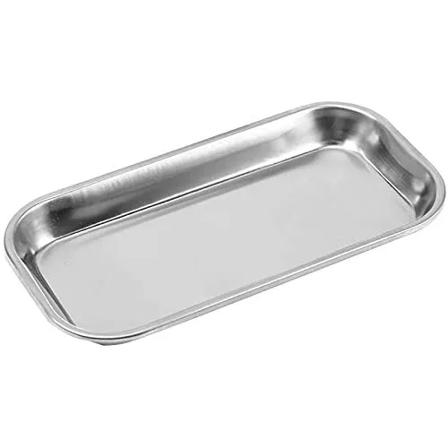 Akozon Medical Tray Dental 201 Stainless Steel Medical Instrument Tray Useful...