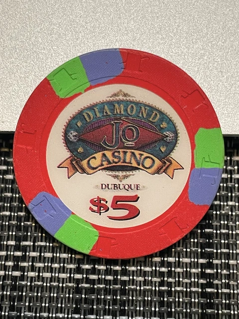 $5 Diamond Jo Casino Chip Poker Chip Dubuque Iowa Gambling Token