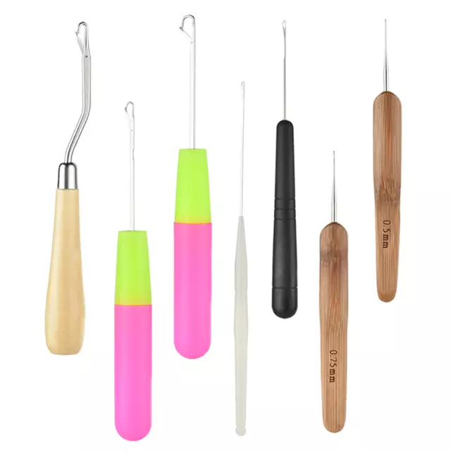 VERSATILE 7PCS CROCHET Hooks for Hair Latch Hook Tool Perfect for