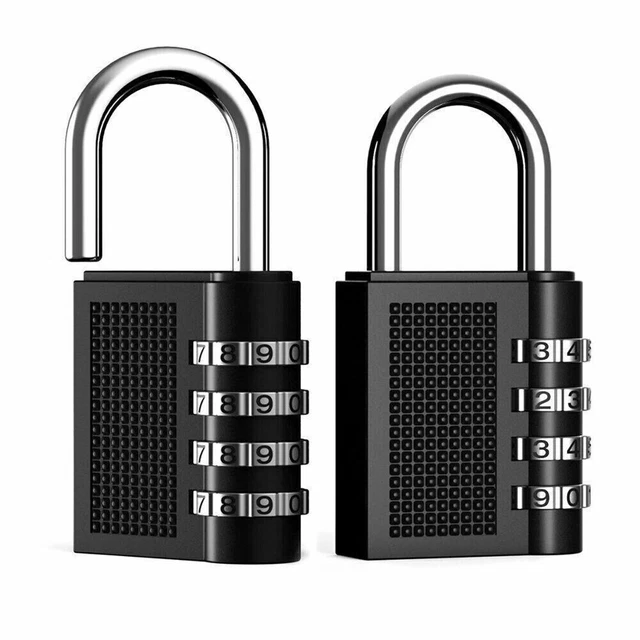 2x Padlock Combination 4Digit  Lock  Locker Gym Bag Travel Suitcase Bag Security