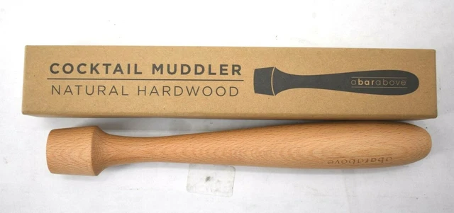 A Bar Above Natural Hardwood Cocktail Muddler 12" Bartender Gear Mint Pressing