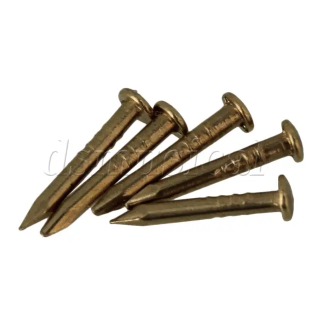 100 Pcs 10mm Copper Nails  Furniture Nail Studs with Round Head Brass