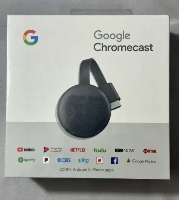 NEW Google Chromecast 3rd Generation Media Streamer - (GA00439) Factory Sealed!