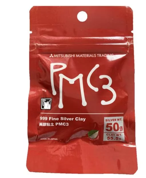 Mitsubishi Materials Precious Metal Clay PMC3 Sterling Silver Clay 1.8oz 50g N2