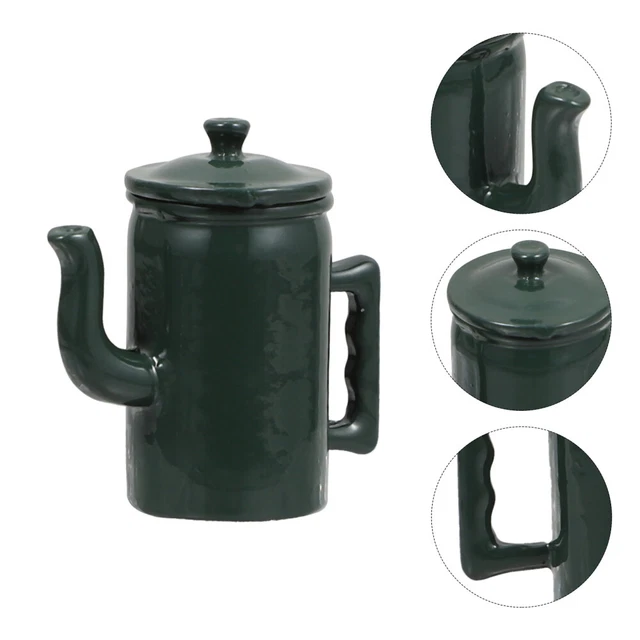 Zinc Alloy Kettle Model Child Dollhouse DIY Decor Kids Kitchen Pretend Play Toy