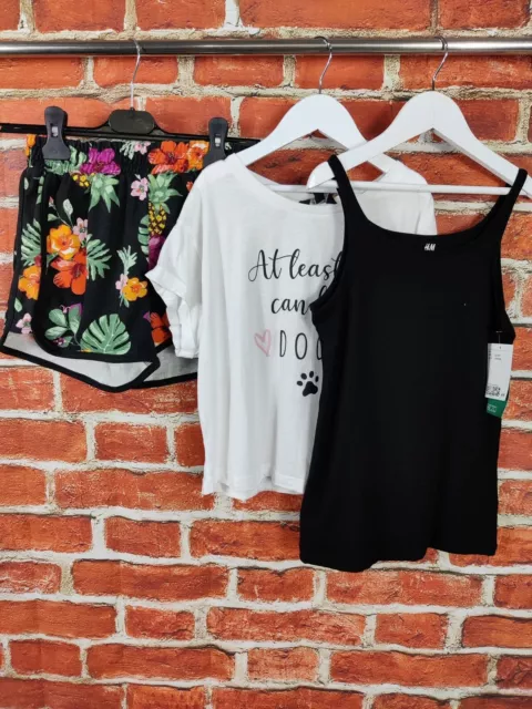 Girls Bundle Age 12-13 Years H&M New Look Shorts Top T-Shirt Vest Summer 158Cm