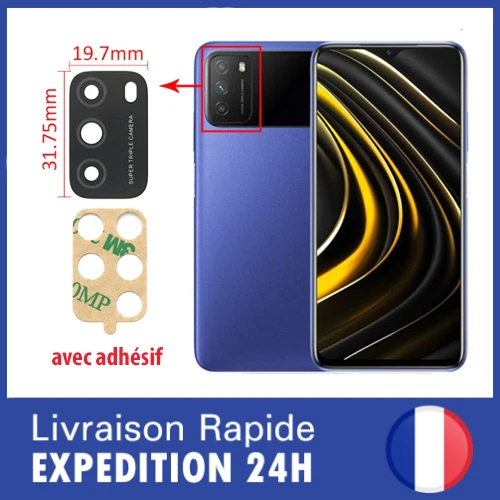 Vitre Arrière Xiaomi Poco F3 Noir Originale - Remplacement de Qualité