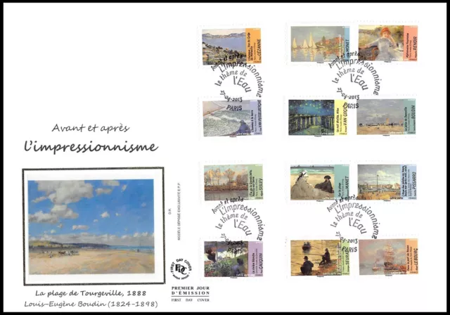 FDC GF soie -  Carnet impressionnisme, oblit Paris 27/4/13