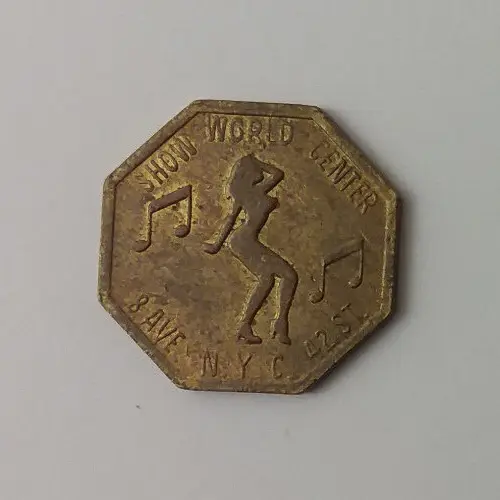 Show World Center 8 Ave NYC 42 St Peep Show Token 20mm