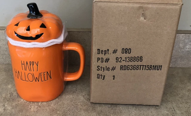 Rae Dunn Happy Halloween TOPPER MUG Ceramic New In Box