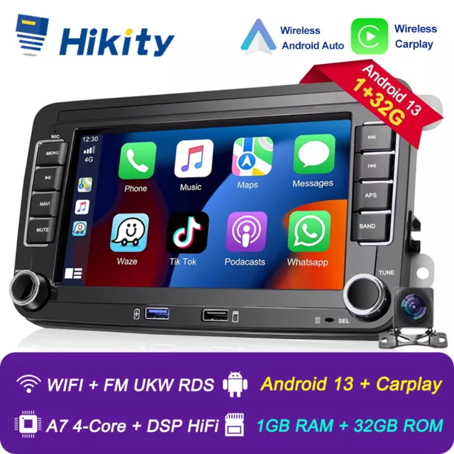 Autoradio Android 13 2 DIN GPS Navi für VW GOLF 5 6 Plus Passat Touran Polo EOS