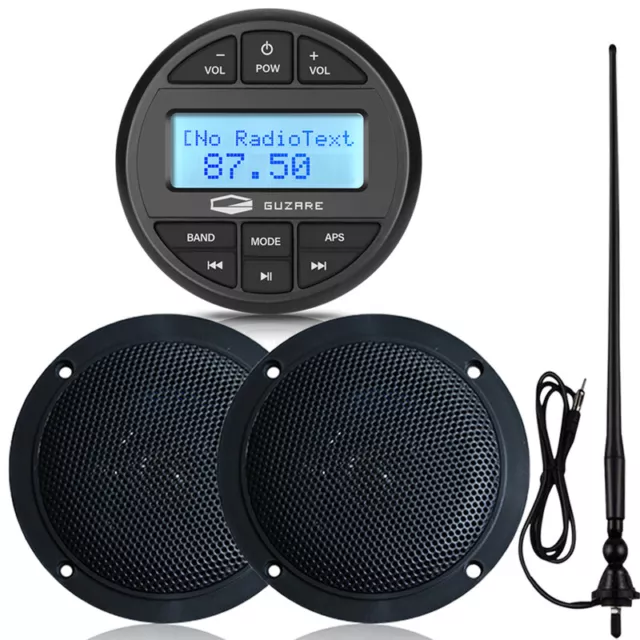 Marine Stereo Audio Package w/ Boat FM AM Radio Receiver for ATV UTV RV UV Yacht Marine Stereo Audio Package w/ Boat FM AM Radio Receiver for ATV UTV RV UV Yacht