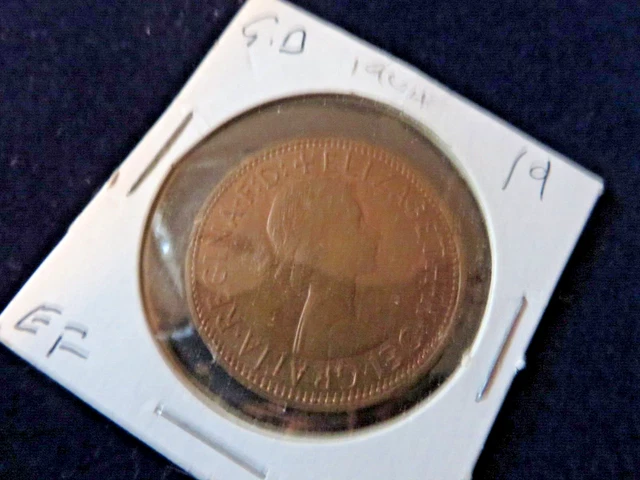 1964 - One Penny Coin  Queen Elizabeth II uncirculated and full lustre