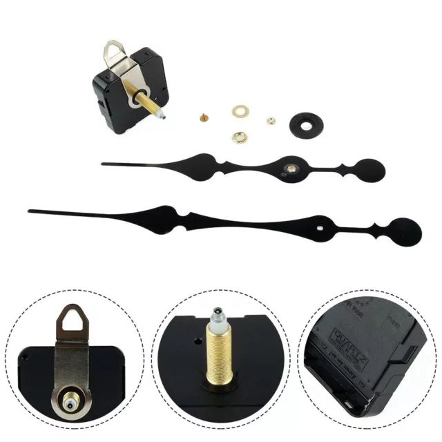 Wall Clock Replacement Parts Kit with Metal Hands and Large Torque Mechanism