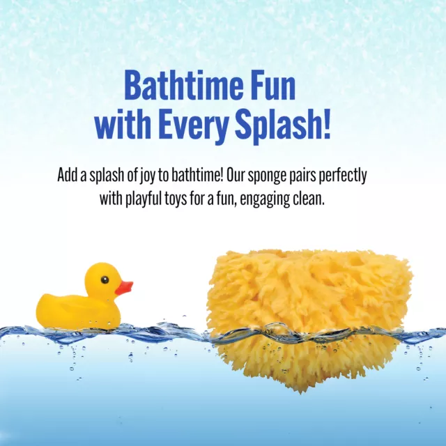 Baby Buddy Natural Baby Bath Sponge 4in Soft Yellow Sea Sponge Biodegradable1pk 3