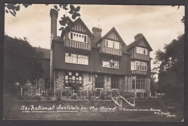 Postkarte St. Leonards on Sea Sussex Home National Institute for the Blind 1933 RP