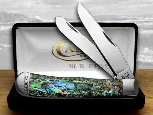 Case xx Knives Trapper Genuine Abalone Pocket Knife Stainless 12000