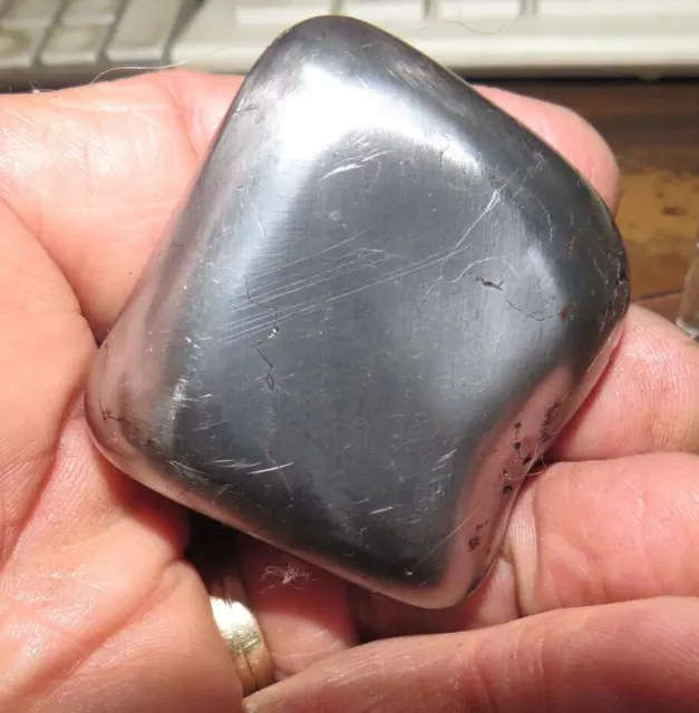 Beautiful 282 Gm Campo Del Cielo Polished & Tumbled Et Meteorite .62 Lb