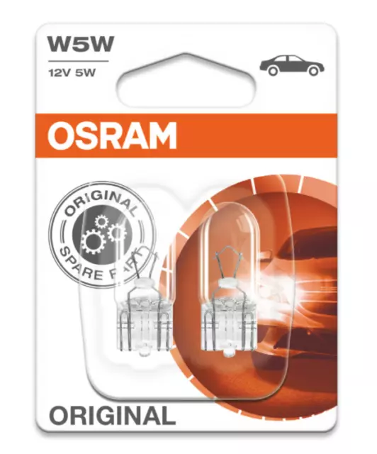 OSRAM Standlicht T10 12V W5W Glassockellampe Original 2er Set 2825-02B