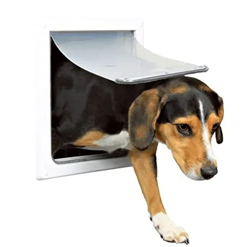 Trixie Pet Products 2-Way Locking Dog Door, Small to Medium Dogs, White