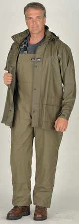 HELLY HANSEN 70148_770-XL Rain Jacket with Hood,Green,XL