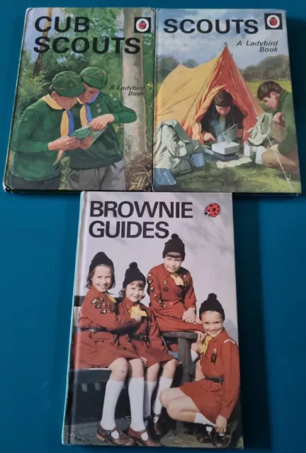 Vintage Ladybird Series 706 Cub Scouts, Scouts, Brownie Guides 3 Books K5