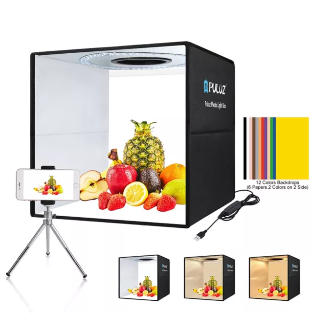 PULUZ Folding 40cm Desktop Photo Studio Led Cube Lightbox for Photography Studio