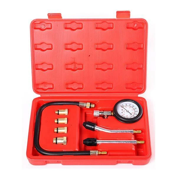 CYLINDER COMPRESSION TESTER Gas Petrol Engine Gauge Kit for Car with
