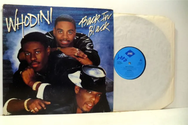 WHODINI back in black LP EX-/VG, HIP 38, vinyl, album, electro, hip-hop, 1986