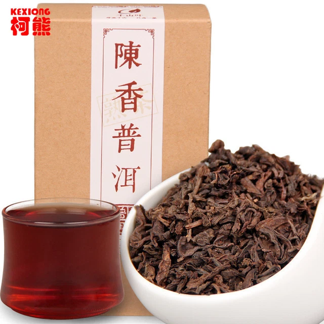 120g Organic Pu-erh Tea Black Tea Boxed Ripe Puer Tea Loose Leaf Old Tree Puer