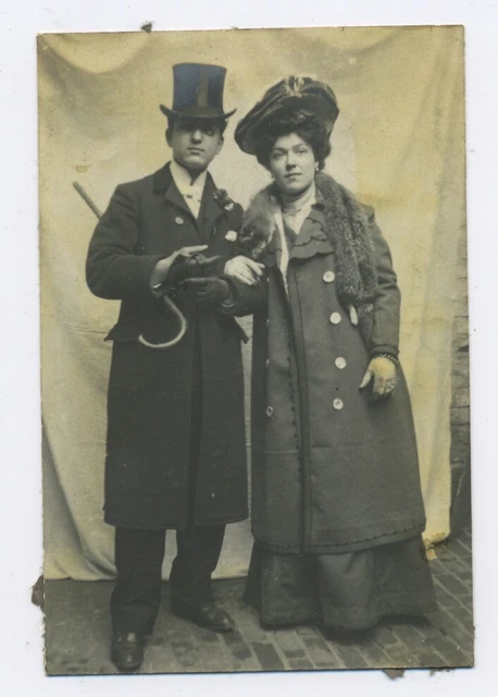 E598 Photo vintage originale 1902 Homme Femme mode fashion Malo Bains Dunkerque