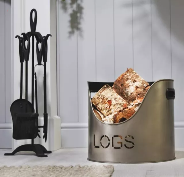 Fireplace Bucket Log Holder Firewood Strong Log Baskets for Wood Storage Stove