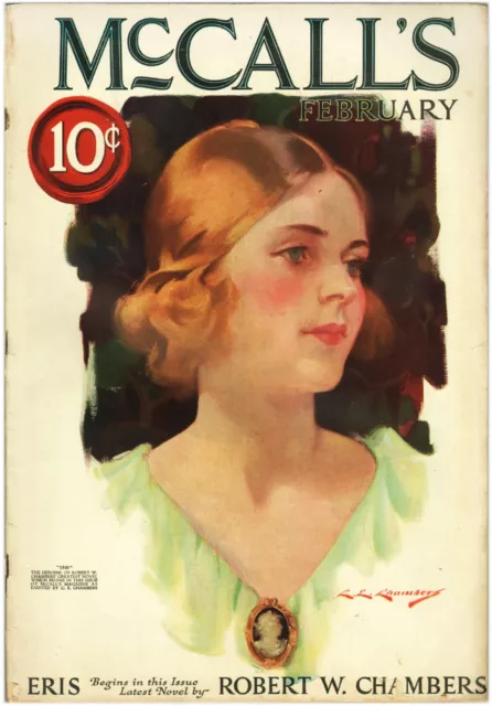 Vintage MCCALL'S MAGAZINE (Feb 1923) C.E. CHAMBERS Cover VALENTINES ISSUE!!!