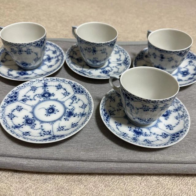 Royal Copenhagen Blue Fluted Full Lace Cup Saucer