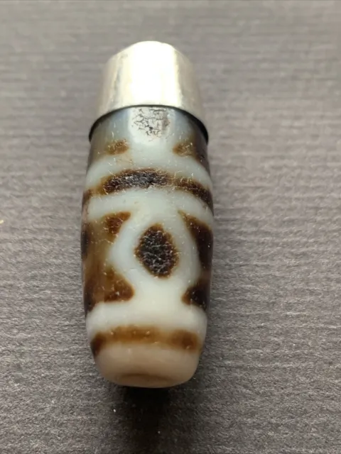 DZI BEAD, Tibet,  Buddha Tian Zhu China Asia Amulett  中国西藏 etche (E169) 2