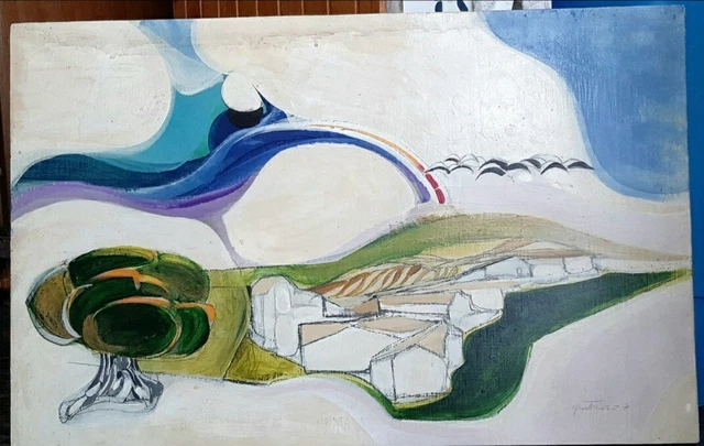 Quadro Tecnica Mista Su Tavola Carlo Quattrucci