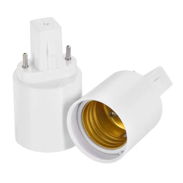 Luz Enchufe Adaptador G23 A E26 E27 Salida Lámpara Base Convertidor Blanca 5pz